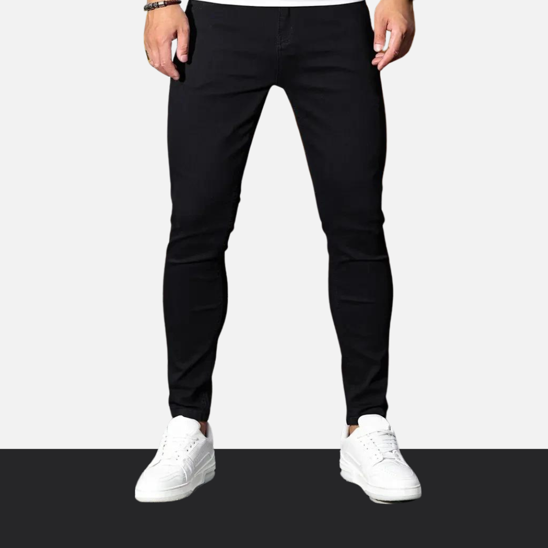 LIGHTWEIGHT STRETCH JEANS - BLACK