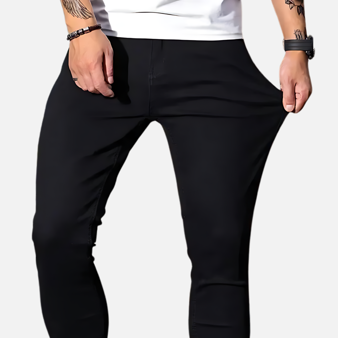 LIGHTWEIGHT STRETCH JEANS - BLACK