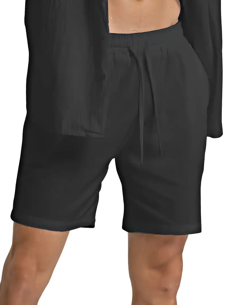 AURELIEN LINEN SHORTS - SHWARTZ